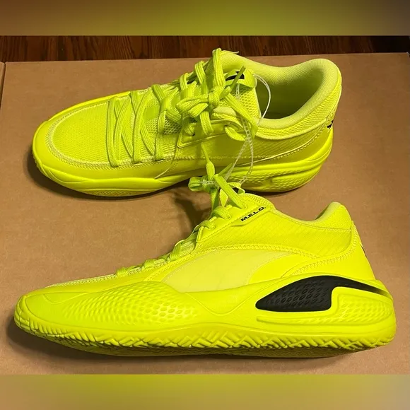 Puma Court Rider 1 LaMelo Ball Basketball Shoes Yellow Men Sz 10.5 - NEW NO BOX