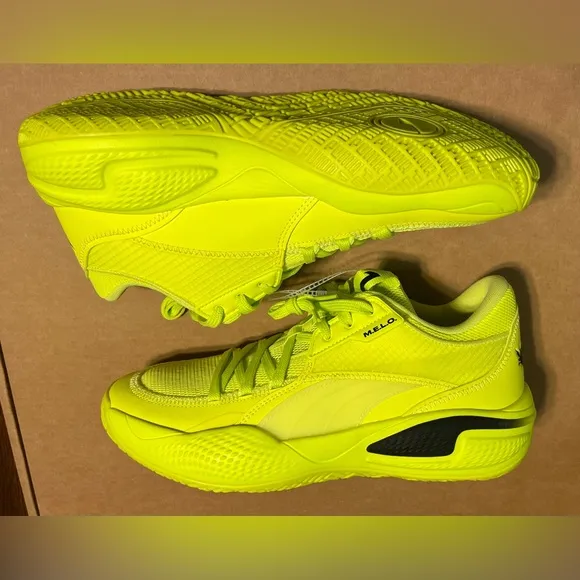 Puma Court Rider 1 LaMelo Ball Basketball Shoes Yellow Men Sz 10.5 - NEW NO BOX