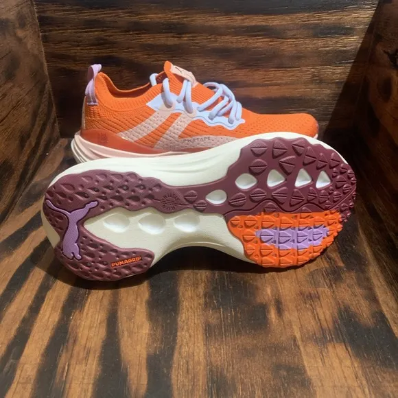 Puma Foreverrun Nitro X Lemlem Running  Womens Orange Sneakers Athletic Shoes 8