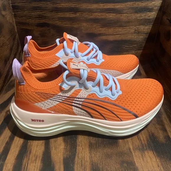 Puma Foreverrun Nitro X Lemlem Running  Womens Orange Sneakers Athletic Shoes 8