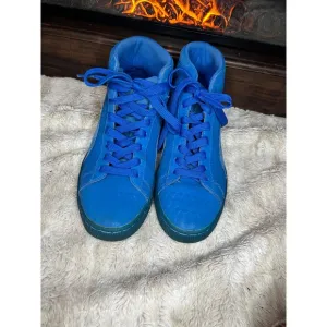 Puma High Top Sneakers Suede Blue Casual Shoes Mens Size 9