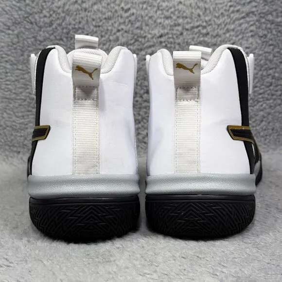 Puma Legacy 68 Mens Size 11.5 Basketball Shoes Sneakers White Black 193512-01