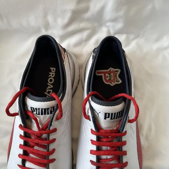 PUMA Men's ProAdapt Delta USA Golf Shoes 2021 Size: 9 White Red Navy 194711-01
