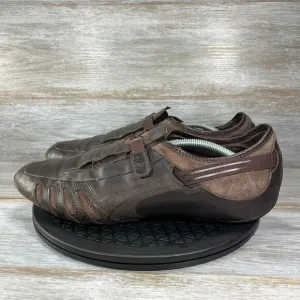 Puma Men's Vedano V Brown Leather Low Top Lifestyle Sneaker Shoes Size 13