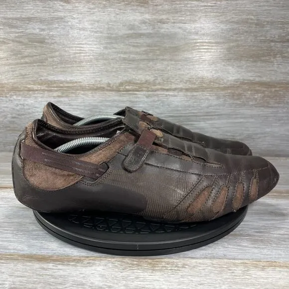 Puma Men's Vedano V Brown Leather Low Top Lifestyle Sneaker Shoes Size 13
