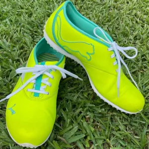 Puma Monalite Golf‎ Shoes, size womens 10, bright yellow/green