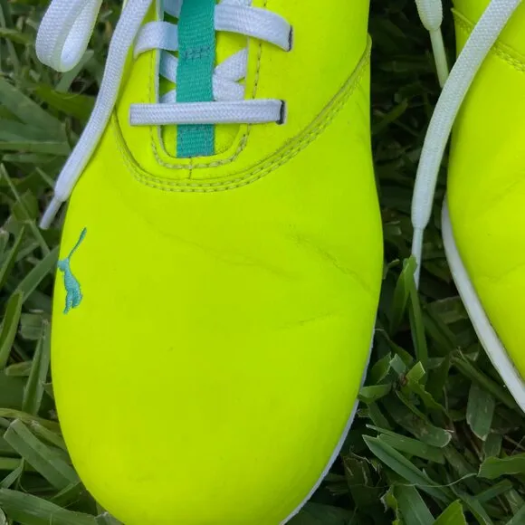 Puma Monalite Golf‎ Shoes, size womens 10, bright yellow/green