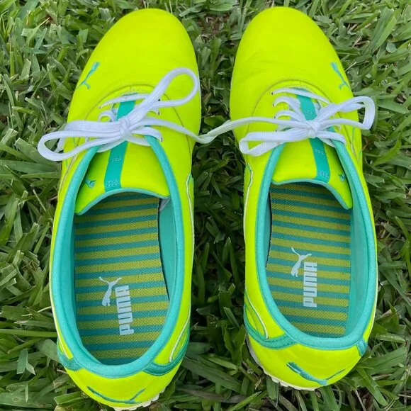 Puma Monalite Golf‎ Shoes, size womens 10, bright yellow/green