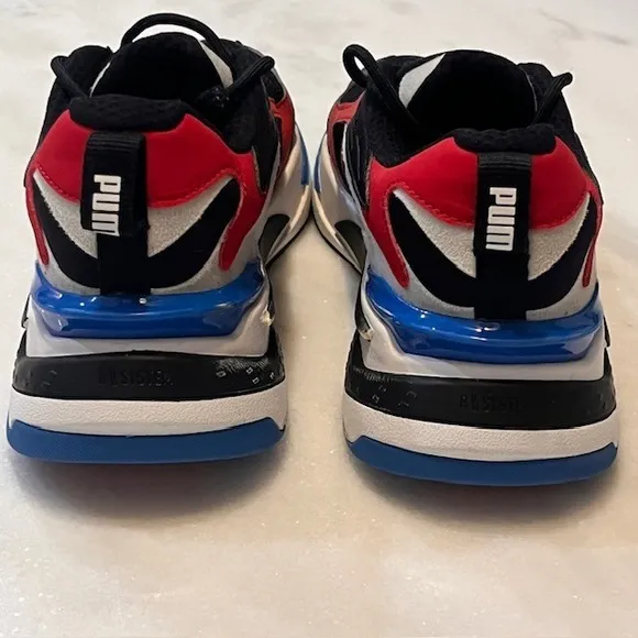 Puma RS-Fast Running Shoes Lightweight Cushioned‎ Sneakers Black Red Blue Size 8