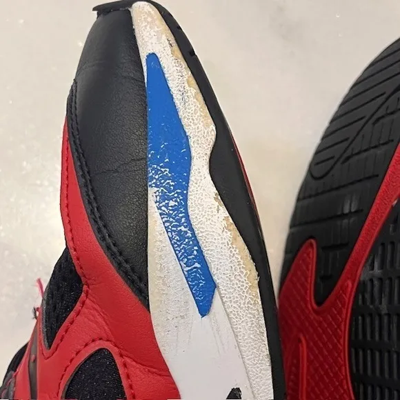 Puma RS-Fast Running Shoes Lightweight Cushioned‎ Sneakers Black Red Blue Size 8