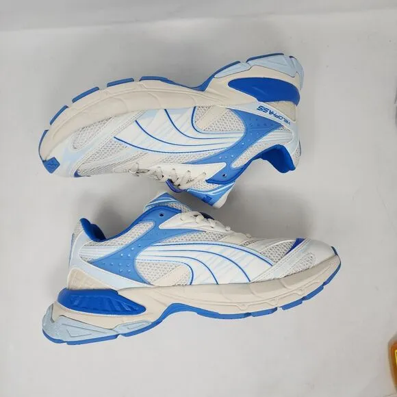Puma Running Shoes Mens 10 Blue Ivory Velophasis Technisch Gym Active Sneakers