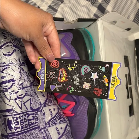 Purple and Pink Athletic Shoes with Modern Design new in box