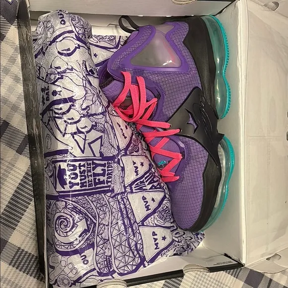 Purple and Pink Athletic Shoes with Modern Design new in box