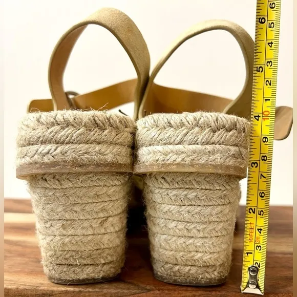 Rag &amp; Bone Santiago 104MM Suede Wedge Sandals in Dune Size 9 (see description)