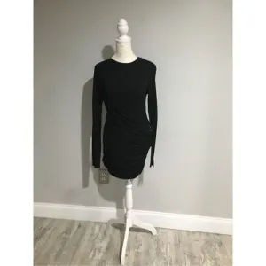 RAG &amp; Bone Holly Black Draped Knit Minidress Size Medium NWT