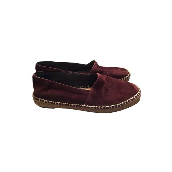 Rag Bone Suede Flat Shoes Burgundy Size 38