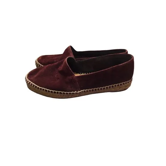 Rag Bone Suede Flat Shoes Burgundy Size 38