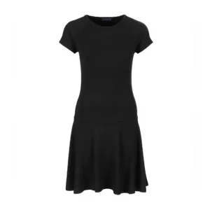 RALPH LAUREN POLO PONTE DRESS BLACK KNIT STRETCHY T-SHIRT PEPLUM XL Soft viscose
