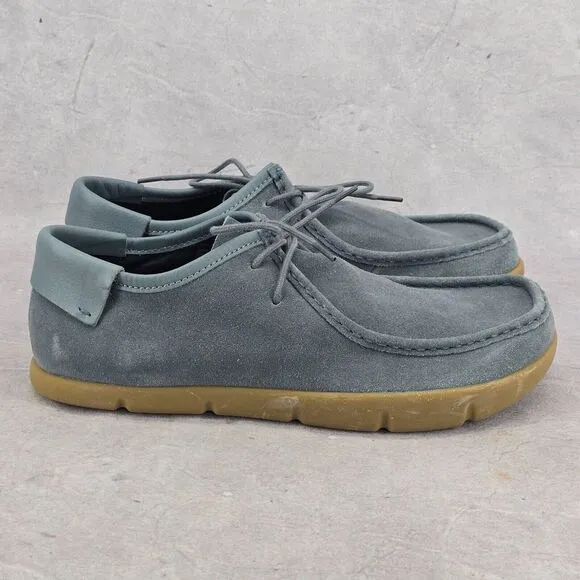 Rare Dead Stock KALSO Earth Shoe Darby Mens  Negative‎ Heel Denim Blue Size 11.5