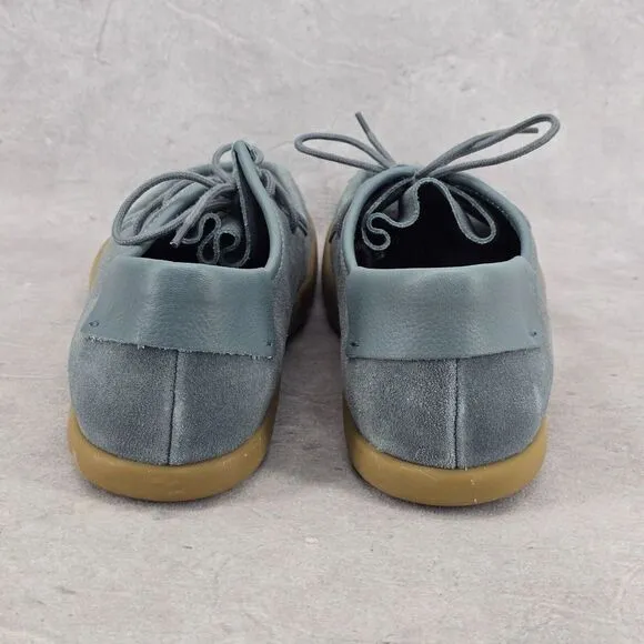 Rare Dead Stock KALSO Earth Shoe Darby Mens  Negative‎ Heel Denim Blue Size 11.5