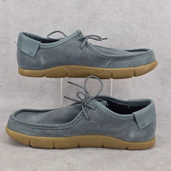 Rare Dead Stock KALSO Earth Shoe Darby Mens  Negative‎ Heel Denim Blue Size 11.5