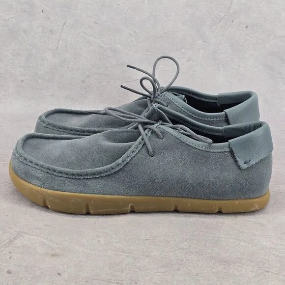 Rare Dead Stock KALSO Earth Shoe Darby Mens  Negative‎ Heel Denim Blue Size 11.5