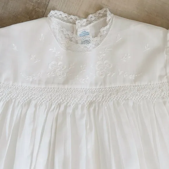 RARE Long Sleeve White Heirloom Gown 4 Piece Set NB/3 Month Feltman Brother NWOT
