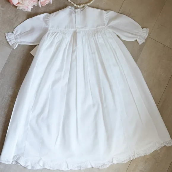 RARE Long Sleeve White Heirloom Gown 4 Piece Set NB/3 Month Feltman Brother NWOT