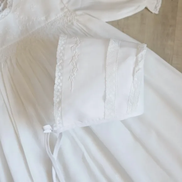 RARE Long Sleeve White Heirloom Gown 4 Piece Set NB/3 Month Feltman Brother NWOT