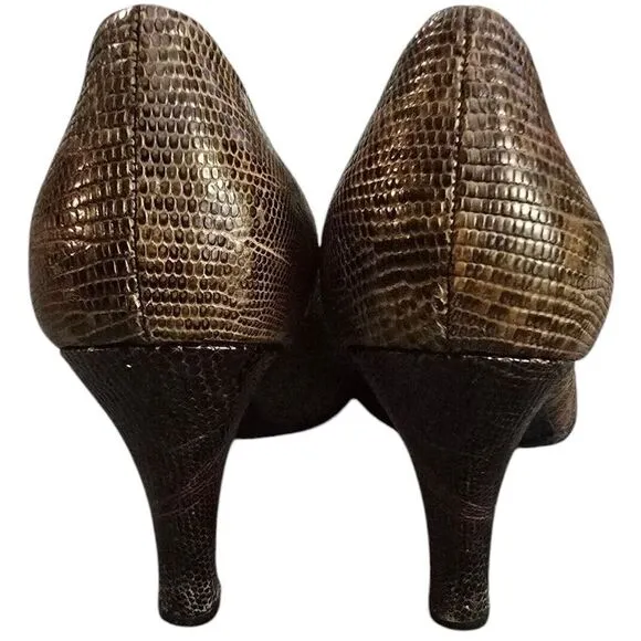 RARE PRADA Bejeweled Snakeskin High Heeled Shoes Velvet Size 37.5 Y2K Vintage‎