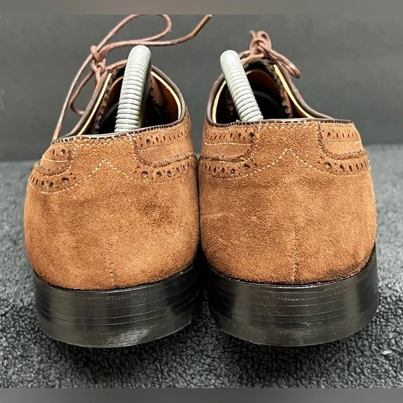 Rare Vintage 1990’S| Alden 9.5 AC Brown Long Wingtip Blucher Derby Dress Shoes