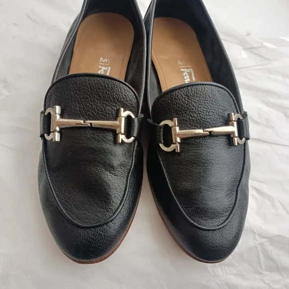 Recent Salvatore Ferragamo Horsebit Gancini  Leather Women's luxury Loafers 6M
