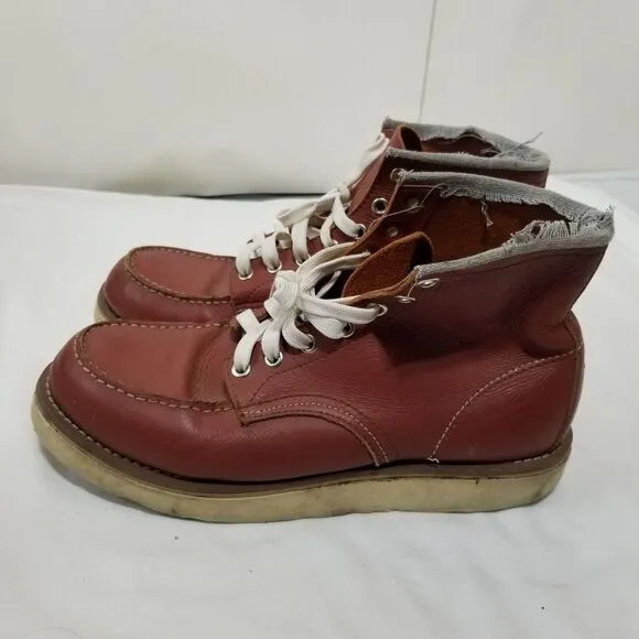 Red Wing Boot Made in USA Mens Size‎ 8D 8875 Moc Toe Irish Setter