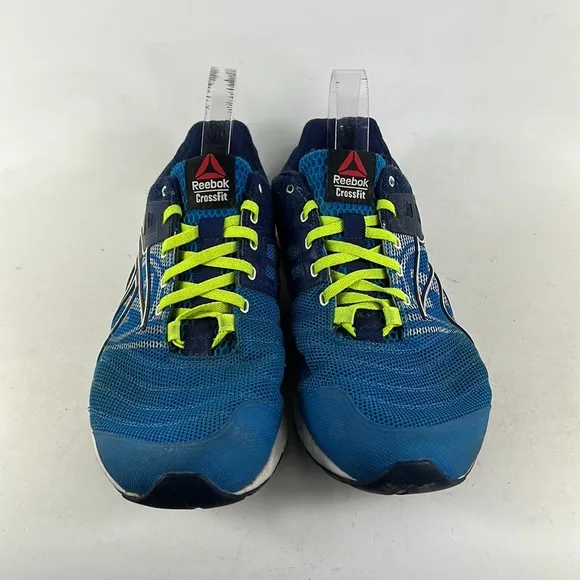 Reebok blue white yellow CrossFit athletic training shoes us mens size 10