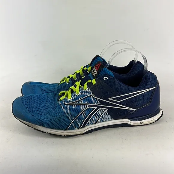 Reebok blue white yellow CrossFit athletic training shoes us mens size 10