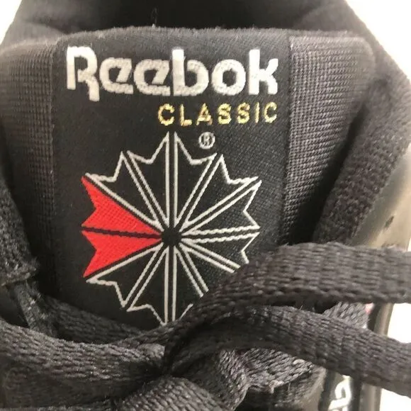 Reebok Classic Youth Princess Trainers Lace Up Sneaker Shoes Black Kid Size 5.5