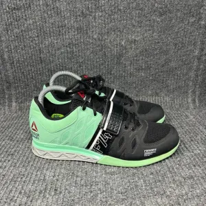 Reebok CrossFit CF74 Powerbax Weightlifting Shoes Black‎ Green Mint Mens Size 7