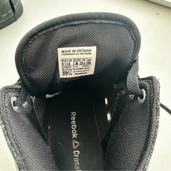 Reebok CrossFit Lite TR High Top Sneakers/Woman’s 8.5 Black Gym Shoes