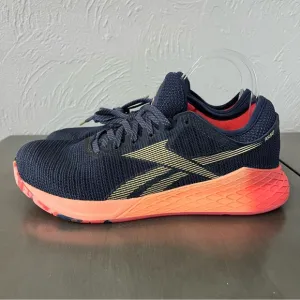 Reebok CrossFit Nano Blue Gray Orange Soles Sneakers Shoes Womens Size 10