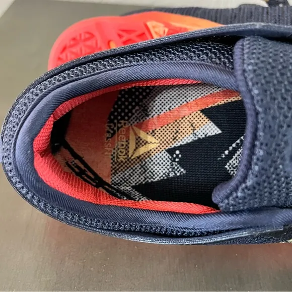 Reebok CrossFit Nano Blue Gray Orange Soles Sneakers Shoes Womens Size 10