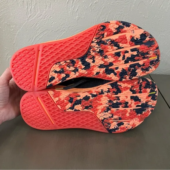Reebok CrossFit Nano Blue Gray Orange Soles Sneakers Shoes Womens Size 10