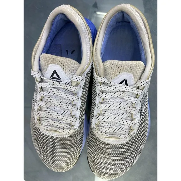 Reebok Crossfit Nano Women's Trainers Shoes Size 7.5 Gray White Blue 1Y3001