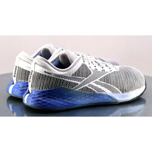 Reebok Crossfit Nano Women's Trainers Shoes Size 7.5 Gray White Blue 1Y3001