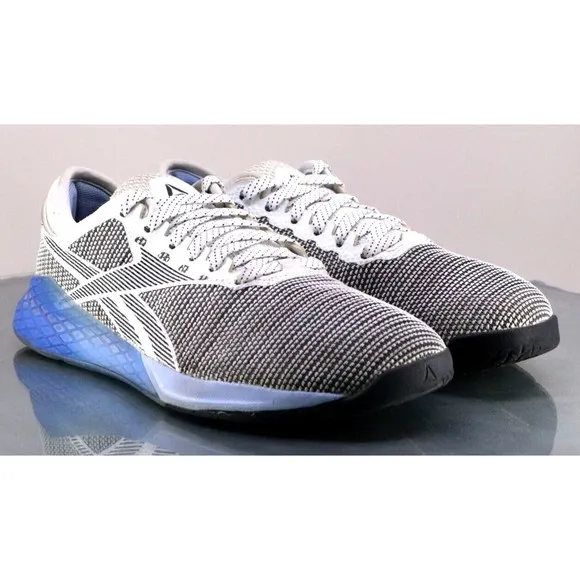 Reebok Crossfit Nano Women's Trainers Shoes Size 7.5 Gray White Blue 1Y3001