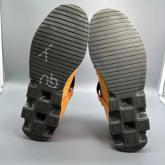 Reebok Crossfit Trainer Men's Size 10.5 Shoe Black Yellow Hook &amp; Loop Sneakers