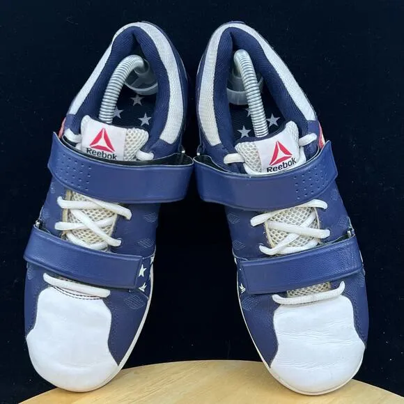 Reebok Crossfit USA Red/Blue Weightlifting Shoes Lifter US Wmns Sz 9