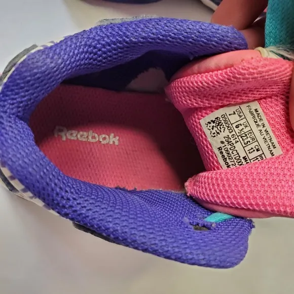 REEBOK KAMIKAZE MID ALL-STAR PINK PURPLE BLUE toddler  SIZE 7 BASKETBALL SHOES