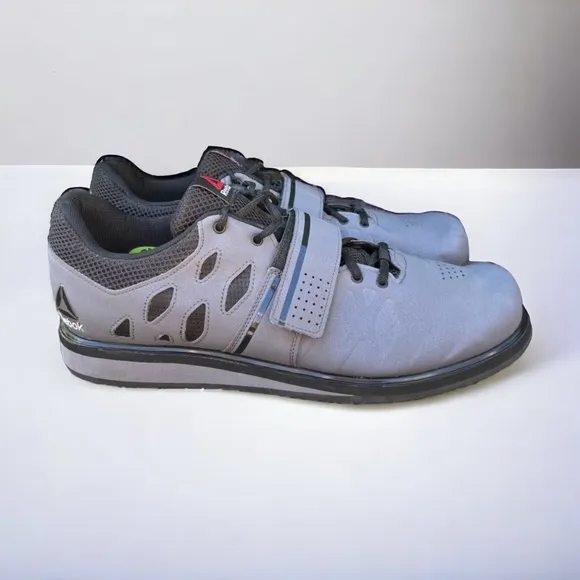 Reebok Lifter PR Crosstrainer Shoes Weightlifting BD2631 Mens 12.5 Gray Black