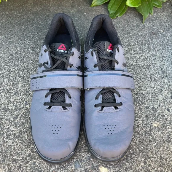 Reebok Lifter PR Crosstrainer Shoes Weightlifting BD2631 Mens 12.5 Gray Black