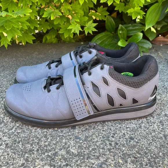 Reebok Lifter PR Crosstrainer Shoes Weightlifting BD2631 Mens 12.5 Gray Black